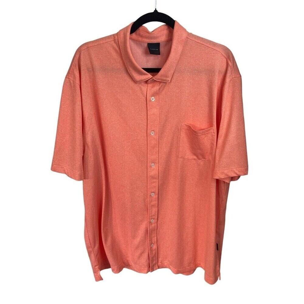Dunning Button Down Golf Polo Shirt Size‎ 3XL Orange
